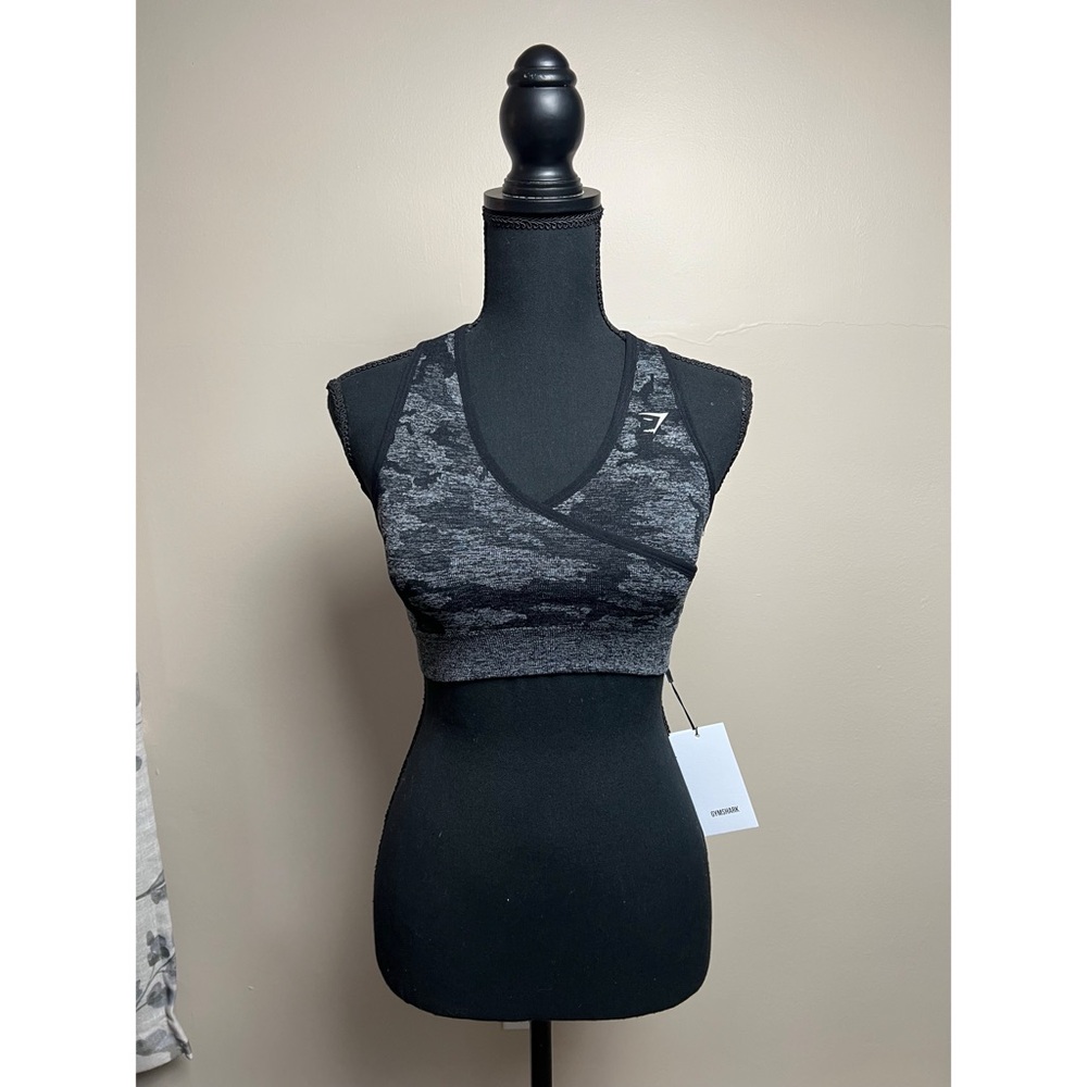 Gymshark Gray Camo Sports Bra